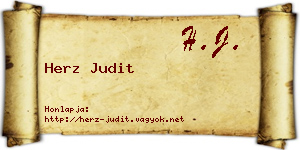 Herz Judit névjegykártya